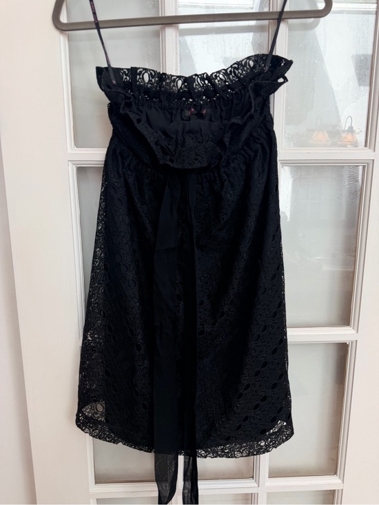 Betsey Johnson Dresses & Skirts - Vintage Betsey Johnson Y2K 90’s Whimsigoth Lace Strapless Bow Dress Size 2 XS
